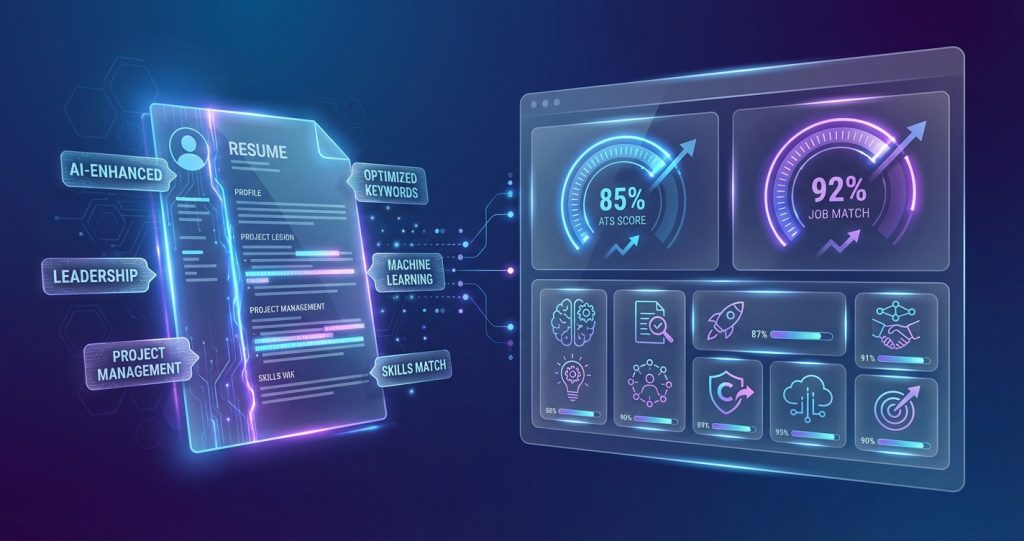 Best AI resume builders 2026 -- comparison chart showing ATS scores and pricing