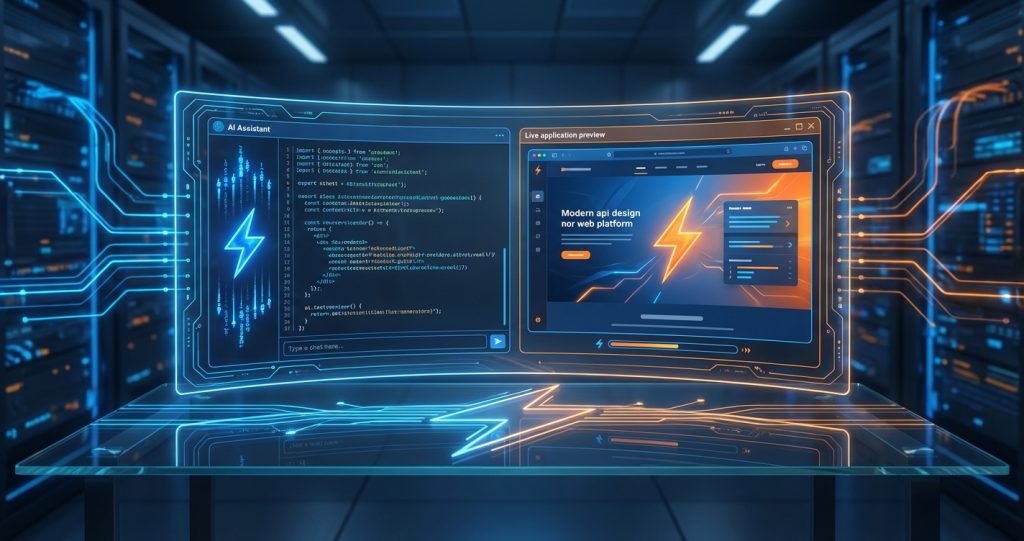 Bolt.new review 2026 — AI app builder browser interface with code generation