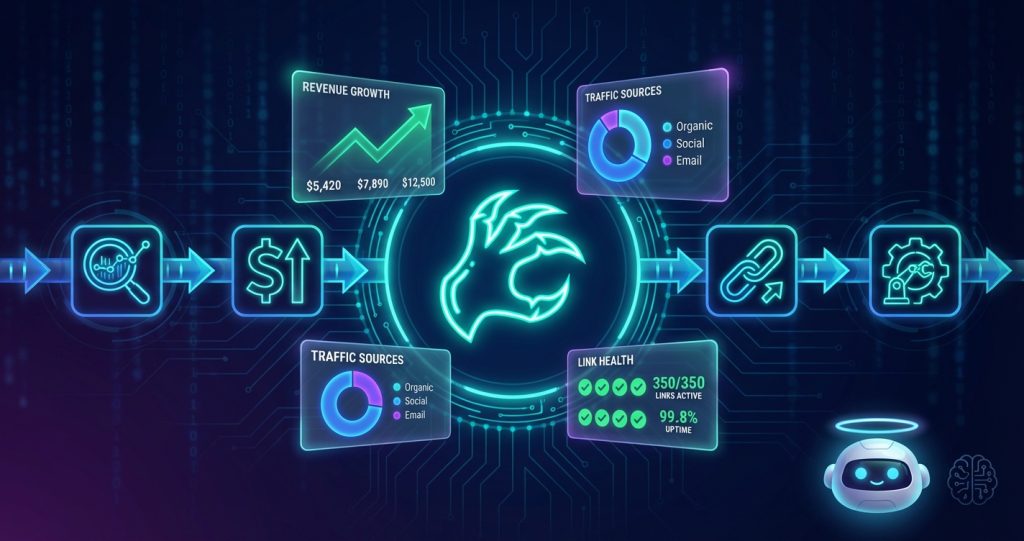 OpenClaw affiliate marketing automation -- AI agent monitoring revenue and links automatically